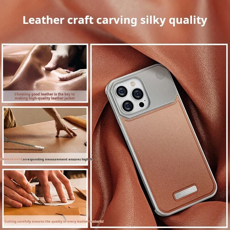 Titanium Leather iPhone Case