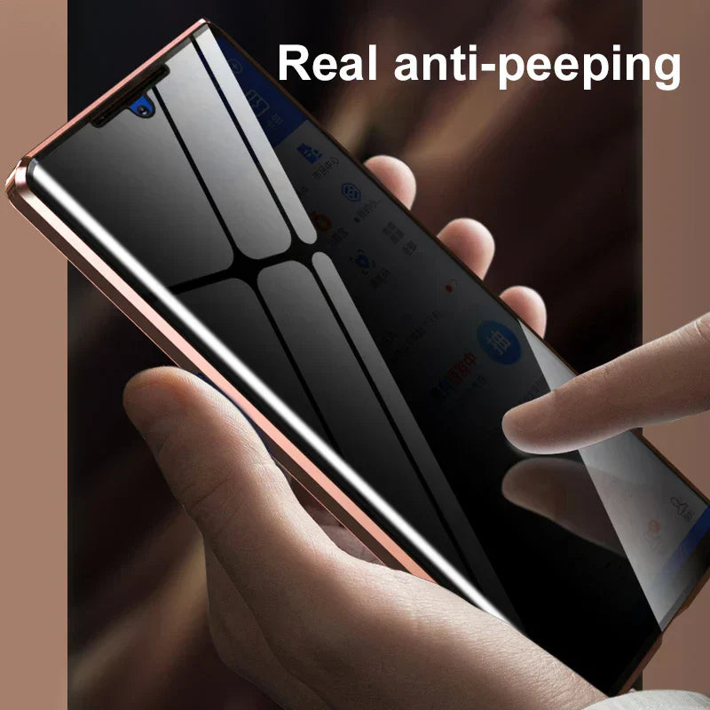 360° Samsung Anti Peep Magnetic Titanium Metal Case (Buy 1 Get 1)