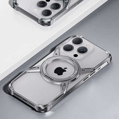 X Metal Rotating Minimal Magnetic iPhone Case