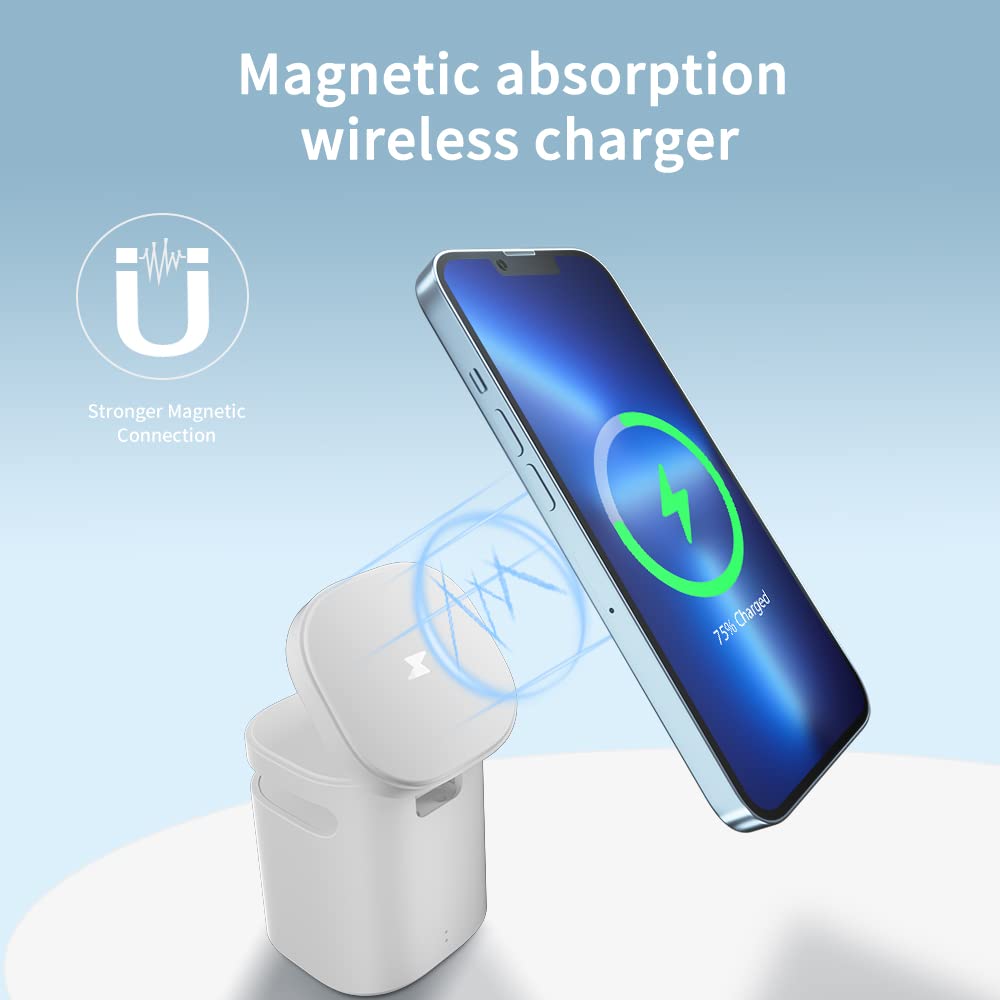 3In1 Magnetic Wireless Charger + Speakers (2 Wireless Charge Pads + High Bass Speaker)