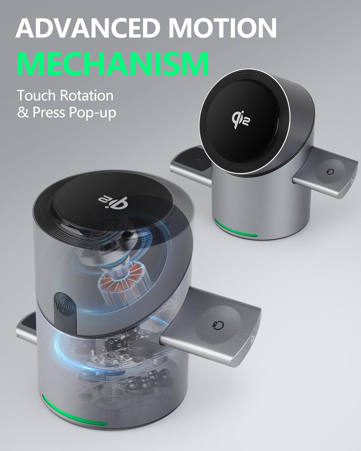 3 in 1 Auto Rotation Wireless Charging Station, Mag-Safe Stand