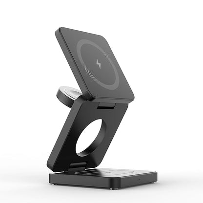 3 in 1 Wireless Charging Station, Mag -Safe Magnetic Foldable Wireless Charger