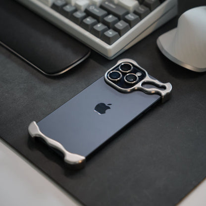 Luxury Minimal Metal Titanium Bumper Case for iPhone